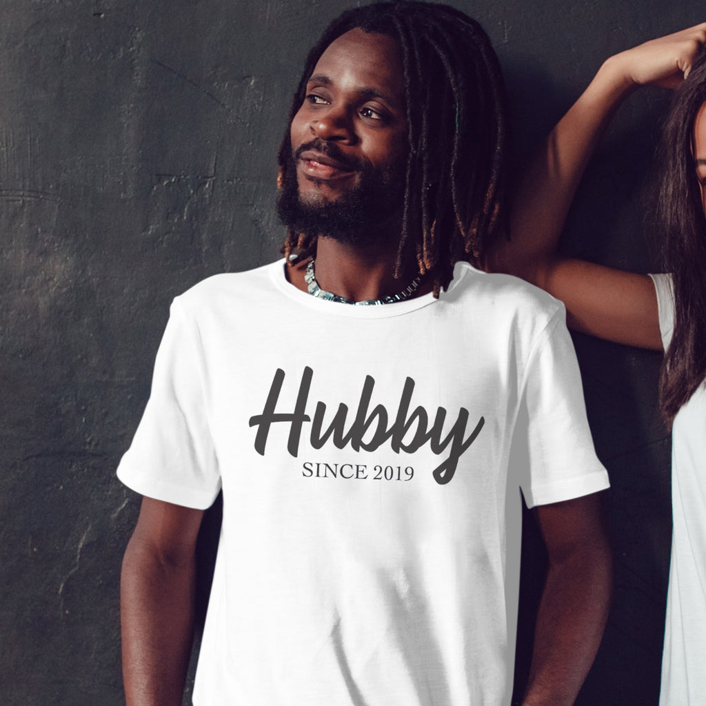 Personalised Hubby Since - Mens T-Shirt - Dads T-Shirt