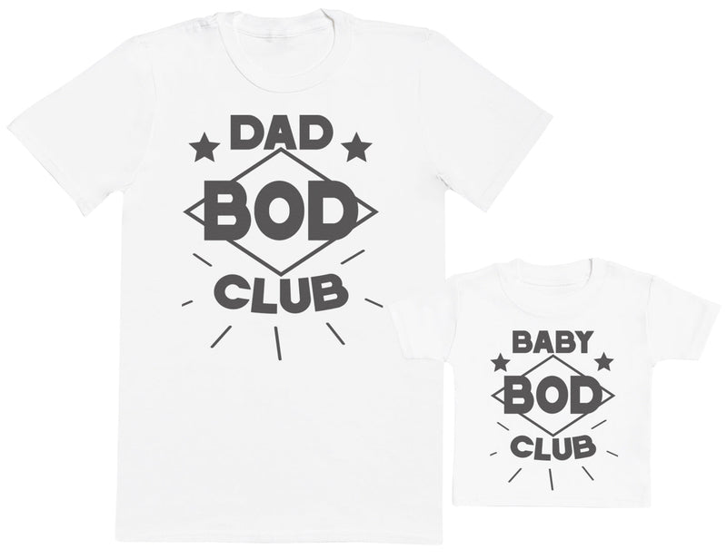 Baby Bod & Dad Bod Club - Mens T Shirt & Kid's T-Shirt - (Sold Separately)