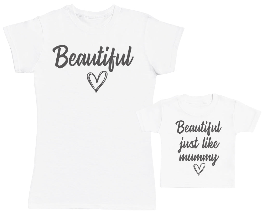 Beautiful Like Mummy - Kid's Gift Set with Kid's T-Shirt & Mother's T-Shirt (4507820032049)