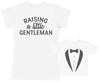 Raising A Little Gentleman - Kid's Gift Set with Kid's T-Shirt & Mother's T-Shirt (4507820163121)
