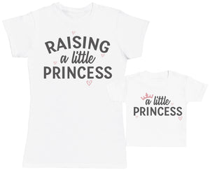 Raising A Princess - Kid's Gift Set with Kid's T-Shirt & Mother's T-Shirt (4507911028785)