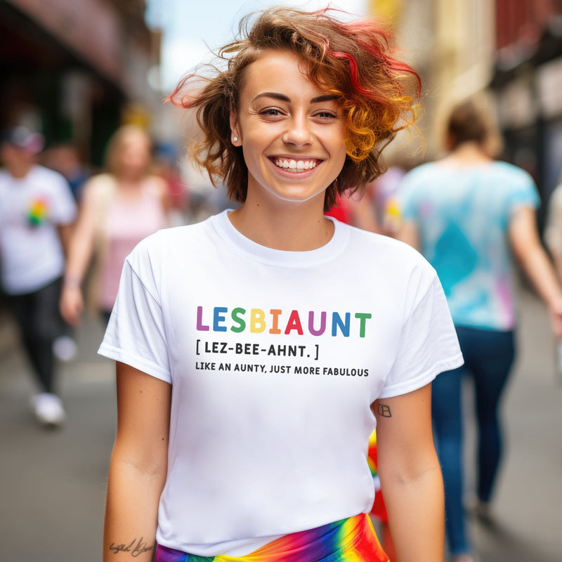 Lesbiaunt, Like an Aunty Just More Fabulous - Womens T-Shirt - Auntie T-Shirt