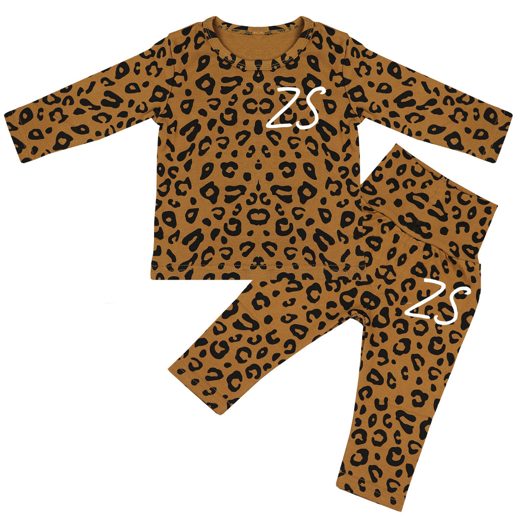 New York Personalised Initials Leopard Print Lounge Suit