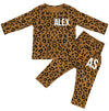 Ohio Personalised Name & Initials Leopard Print Lounge Suit