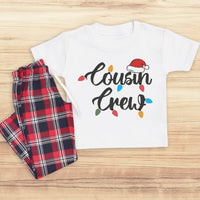 Cousin Crew - Family Matching Christmas Pyjamas - Top & Tartan PJ Bottoms