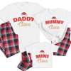 Daddy, Mummy & Mini Claus Santa Hat - Family Matching Christmas Pyjamas - Top & Tartan PJ Bottoms - (Sold Separately)
