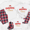Daddy, Mummy & Mini Claus Santa Hat - Family Matching Christmas Pyjamas - Top & Tartan PJ Bottoms - (Sold Separately)