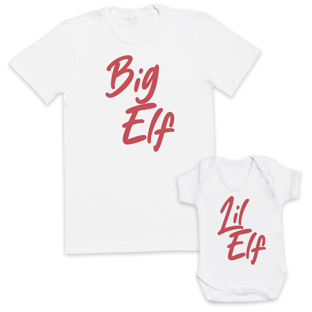 Big Elf, Lil Elf - Family Matching Christmas Tops - Adult, Kids & Baby - (Sold Separately)