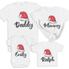 Personalised Daddy, Mummy & ... Santa Hats - Family Matching Christmas Tops - Adult, Kids & Baby - (Sold Separately)
