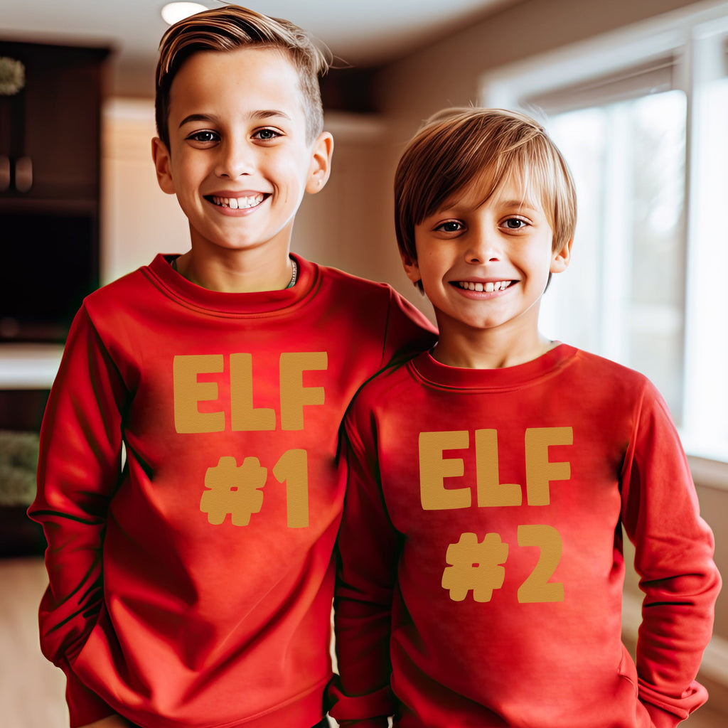 Elf #1 & Elf#2 Gold - Kids Sweater - (Sold Separately)