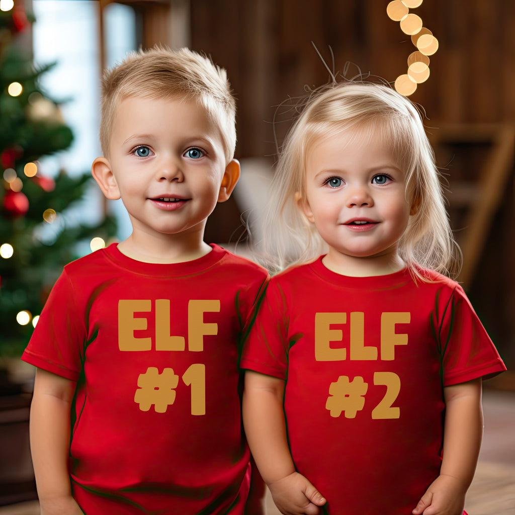 Elf #1 and Elf #2 Gold - Baby & Kids - All Styles & Sizes - (Sold Separately)