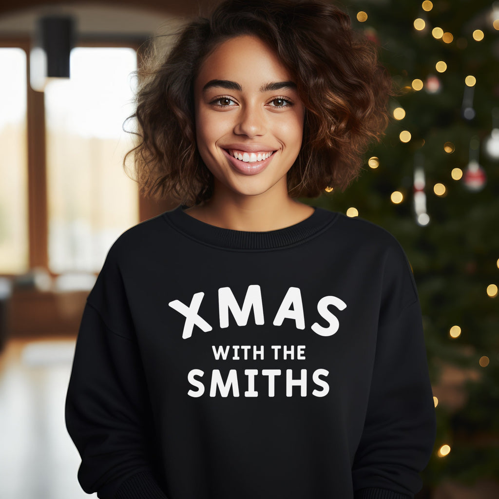 PERSONALISED Xmas With The Family Christmas Sweater - Christmas Jumper Sweatshirt - All Sizes