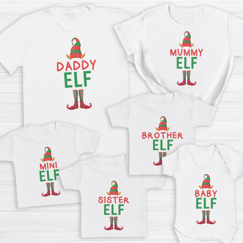 Family Elf - Family Matching Christmas Tops - Adult, Kids & Baby - (Sold Separately)