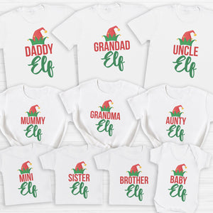 Full Family Elf - Family Matching Christmas Tops - Adult, Kids & Baby - (Sold Separately)
