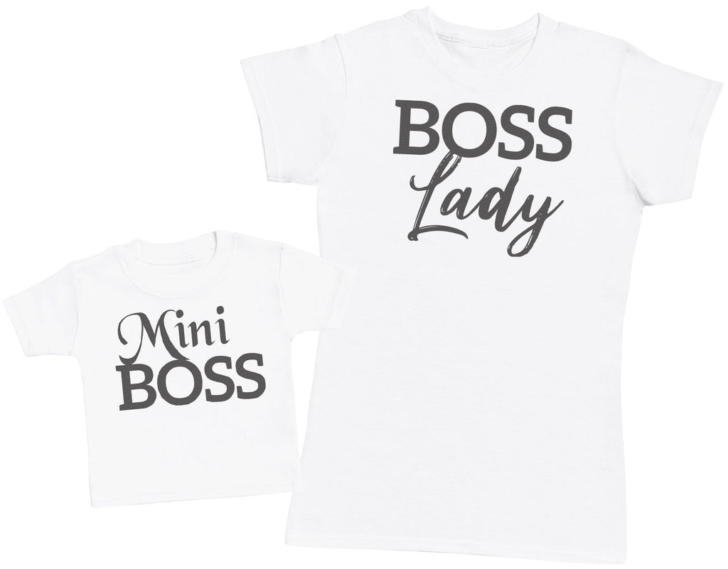 Boss Lady Mini Boss - Kid's Gift Set with Kid's T-Shirt & Womens's T-Shirt (4339496484913)