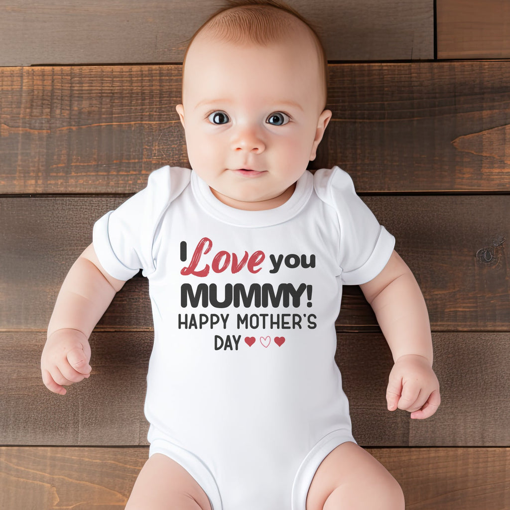 I Love You Mummy Happy Mothers Day - Baby Bodysuit