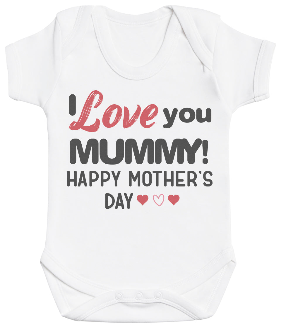 I Love You Mummy Happy Mothers Day - Baby Bodysuit (4514119286833)