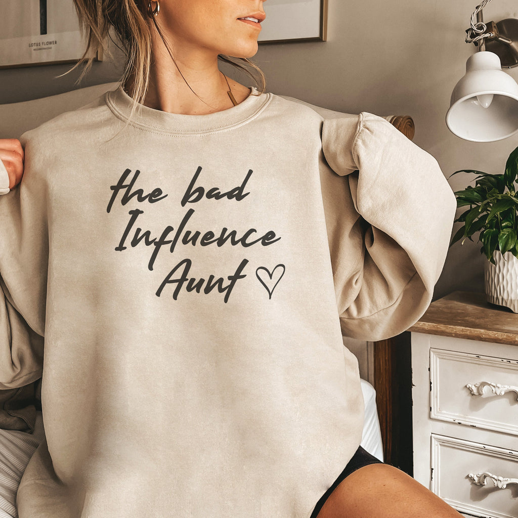 Bad Influence Aunt - Womens Sweater - Auntie Sweater