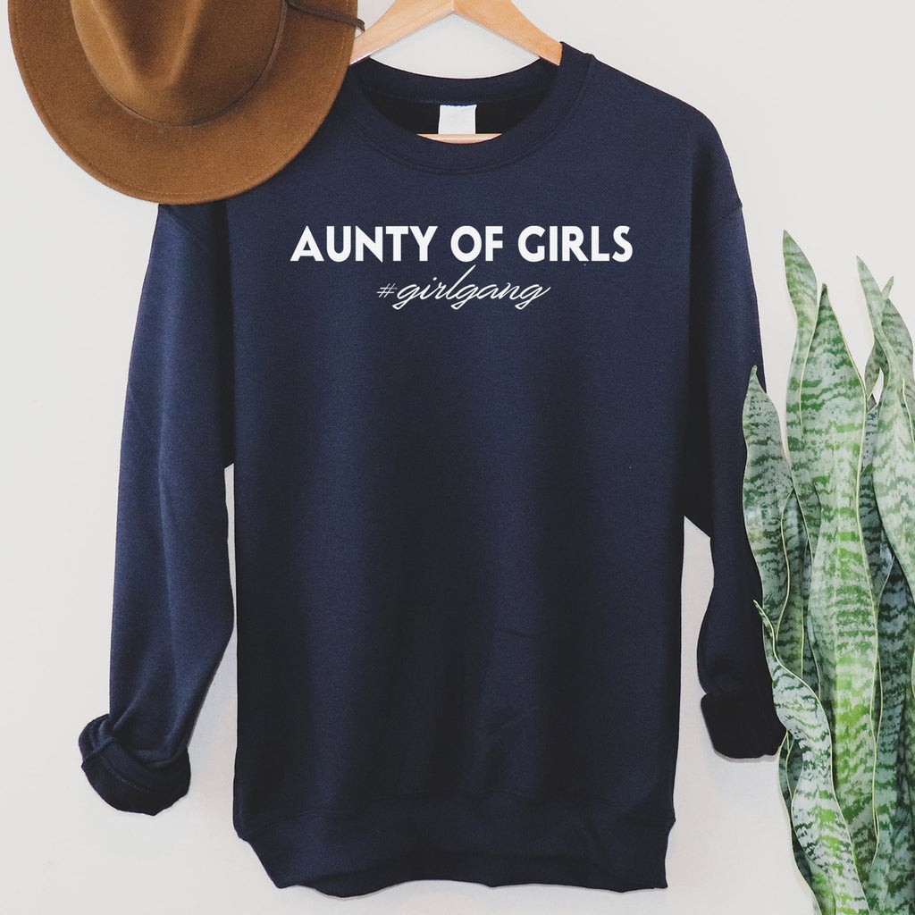 Aunty Of Girls #girlgang - Womens Sweater - Auntie Sweater