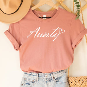 Aunty Heart - Womens T-Shirt - Auntie T-Shirt
