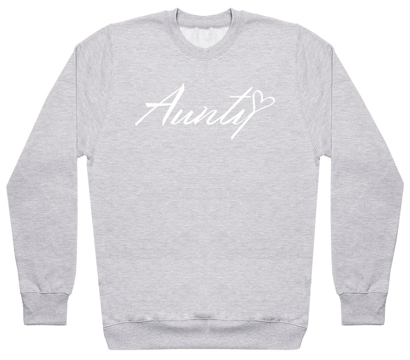 Aunty Heart - White - Womens Sweater - Auntie Sweater