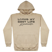 Living My Best Life Grandma Life - Black - Womens Hoodie (6567728742449)