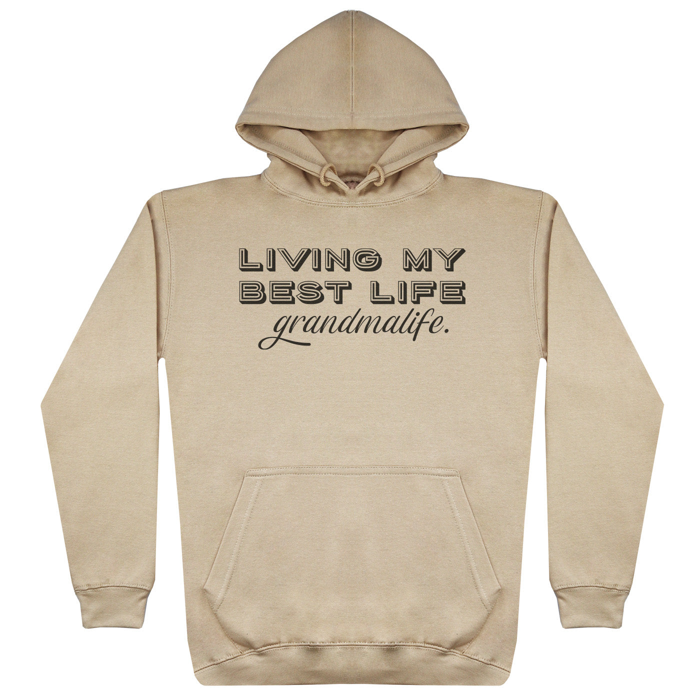 Living My Best Life Grandma Life - Black - Womens Hoodie (6567728742449)