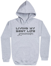 Living My Best Life Grandma Life - Black - Womens Hoodie (6567728742449)