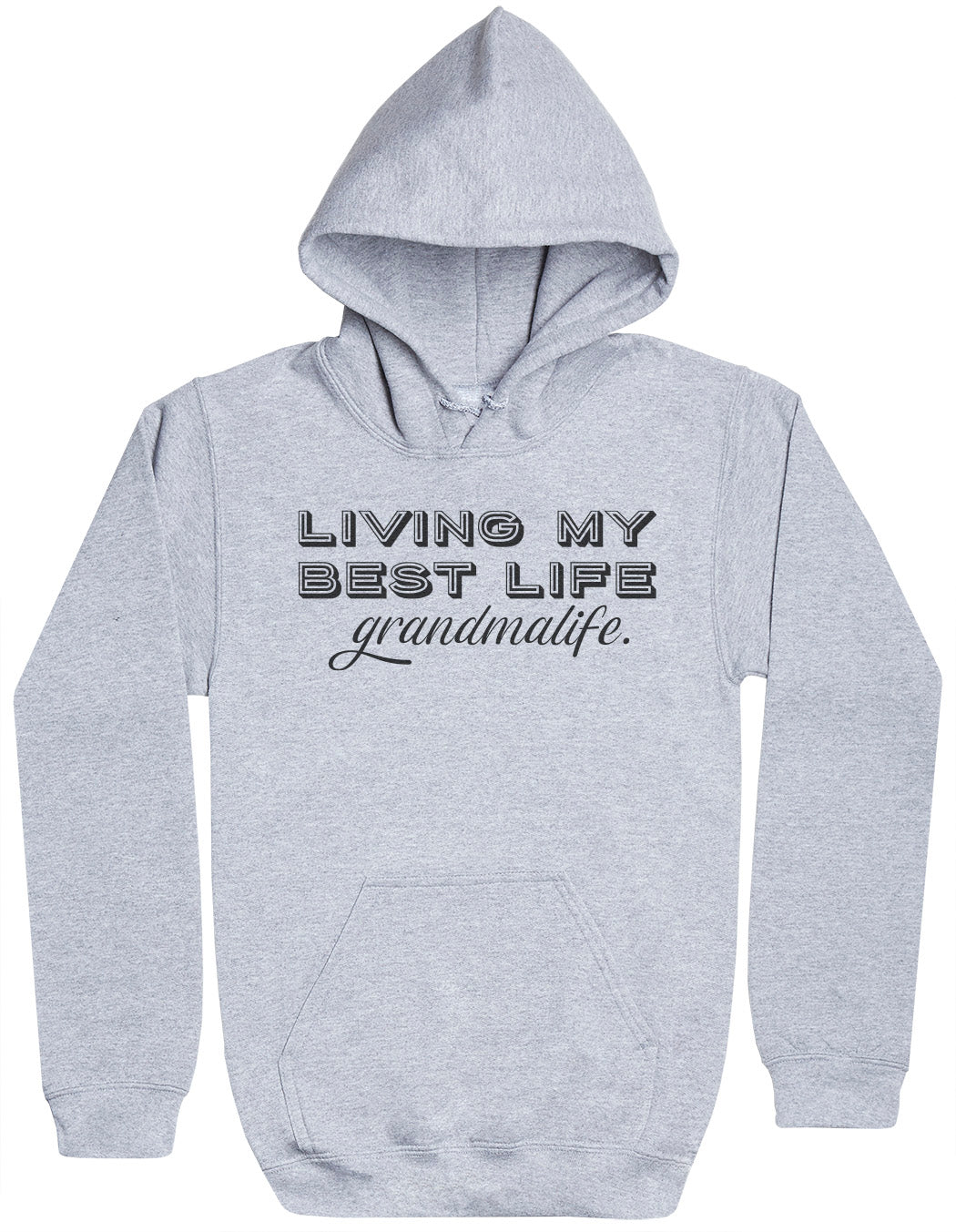 Living My Best Life Grandma Life - Black - Womens Hoodie (6567728742449)