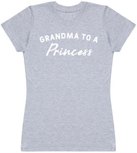 Grandma To Princess - White - Womens T - Shirt (6567729561649)
