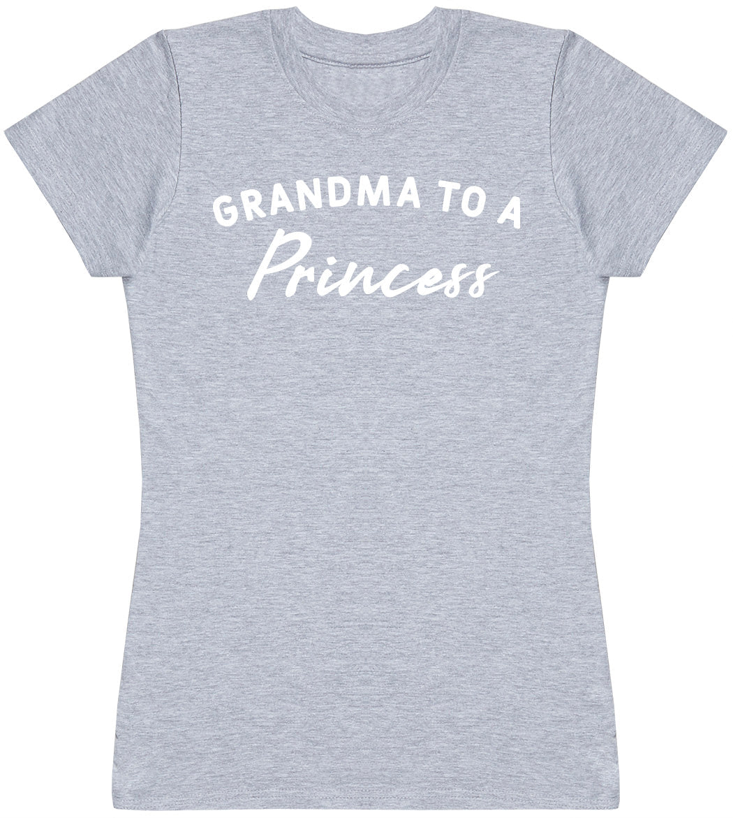 Grandma To Princess - White - Womens T - Shirt (6567729561649)