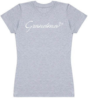 Grandma - White - Heart - Womens T - Shirt (6567730282545)