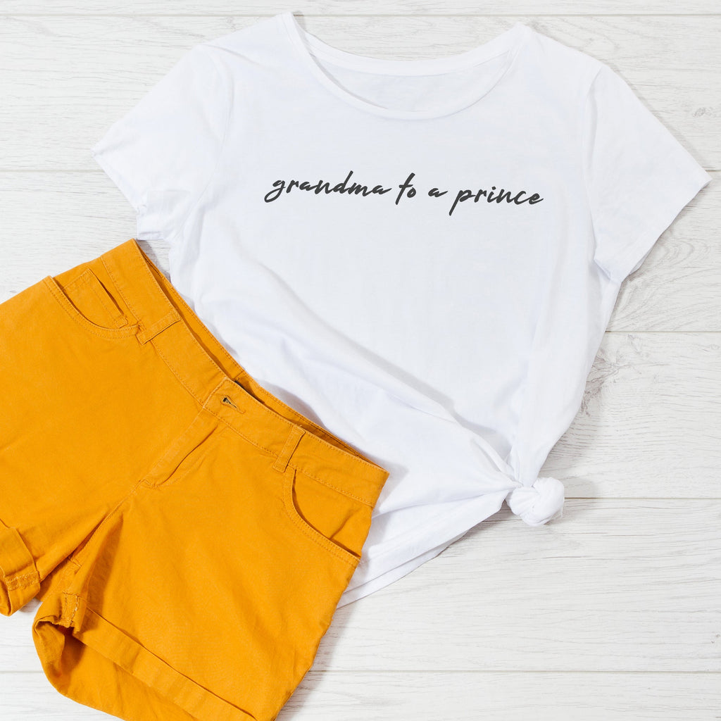 Grandma To A Prince - Womens T-Shirt - Grandma T-Shirt