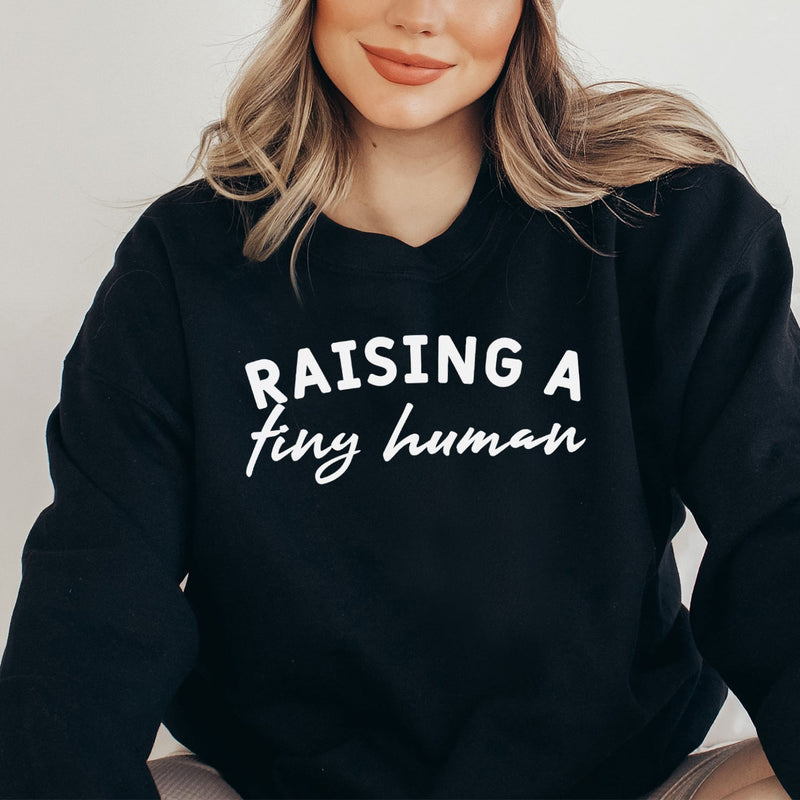 Raising A Tiny Human - Womens Sweater - Mum Sweater