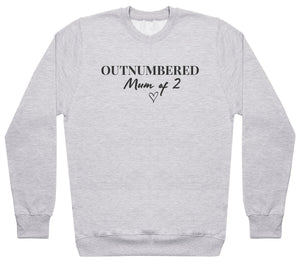 Outnumbered Mum Of 2 - Womens Sweater - Mum Sweater