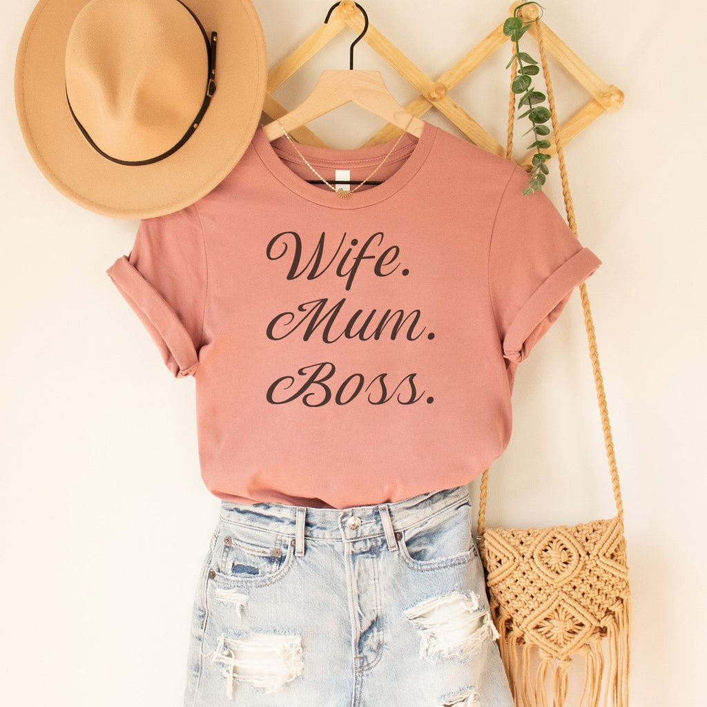 Wife Mum Boss - Womens T-shirt - Mum T-Shirt