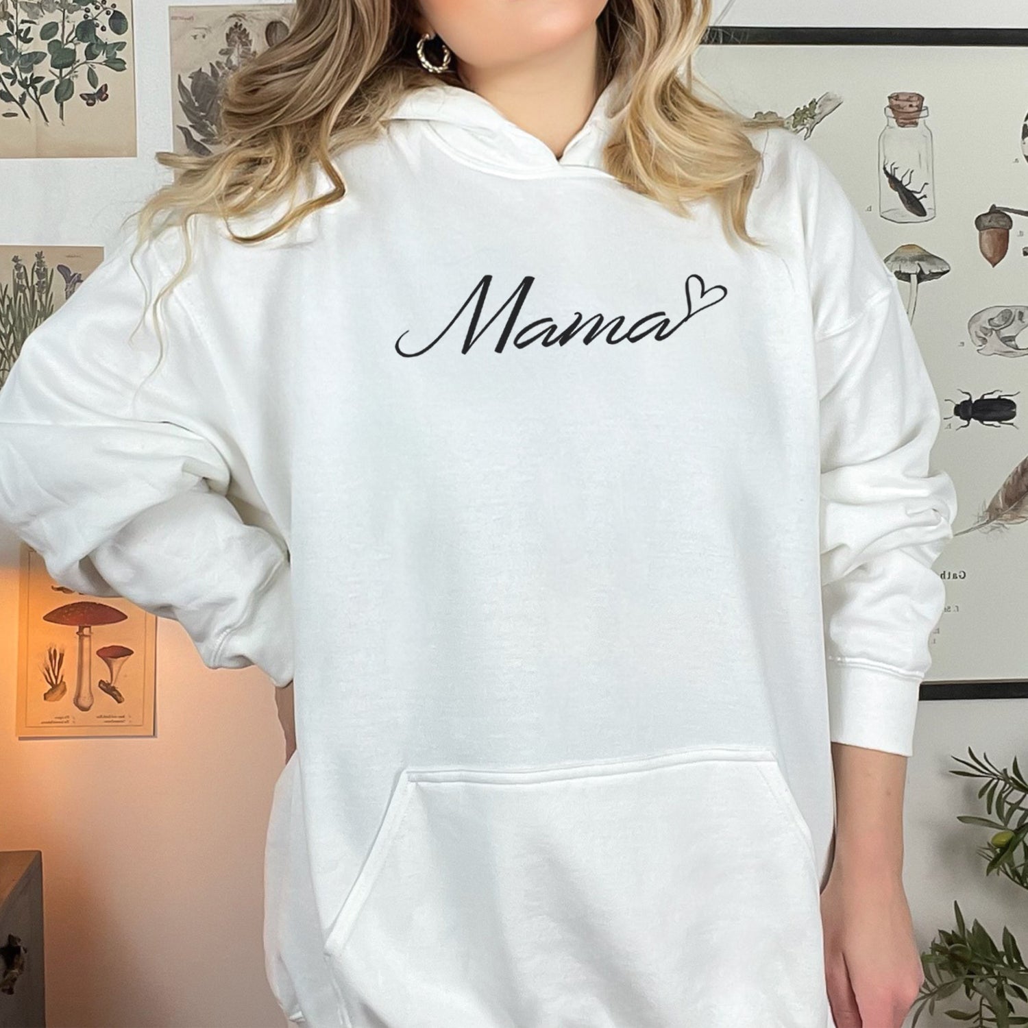 Mama Heart - Womens Hoodie - Mum Hoodie