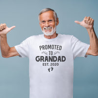 Promoted To Grandad - Mens T-Shirt - Grandad T-Shirt