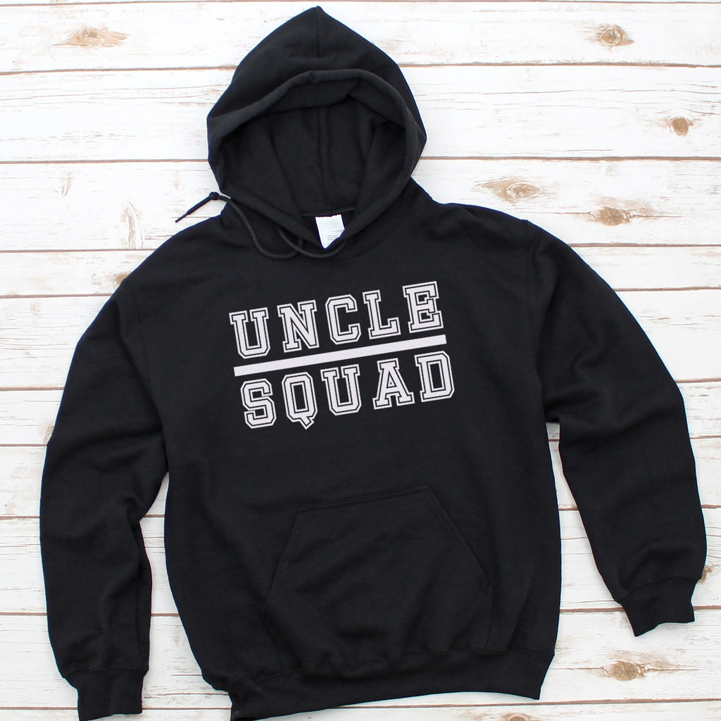 Uncle Squad - White - Mens Hoodie - Uncle Hoodie