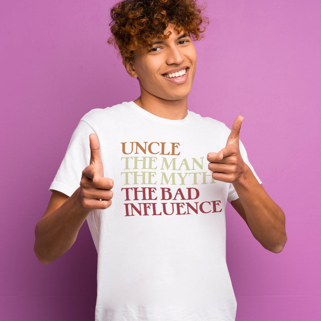 Uncle Man Myth Bad Influence - Mens T-Shirt - Uncle T-Shirt