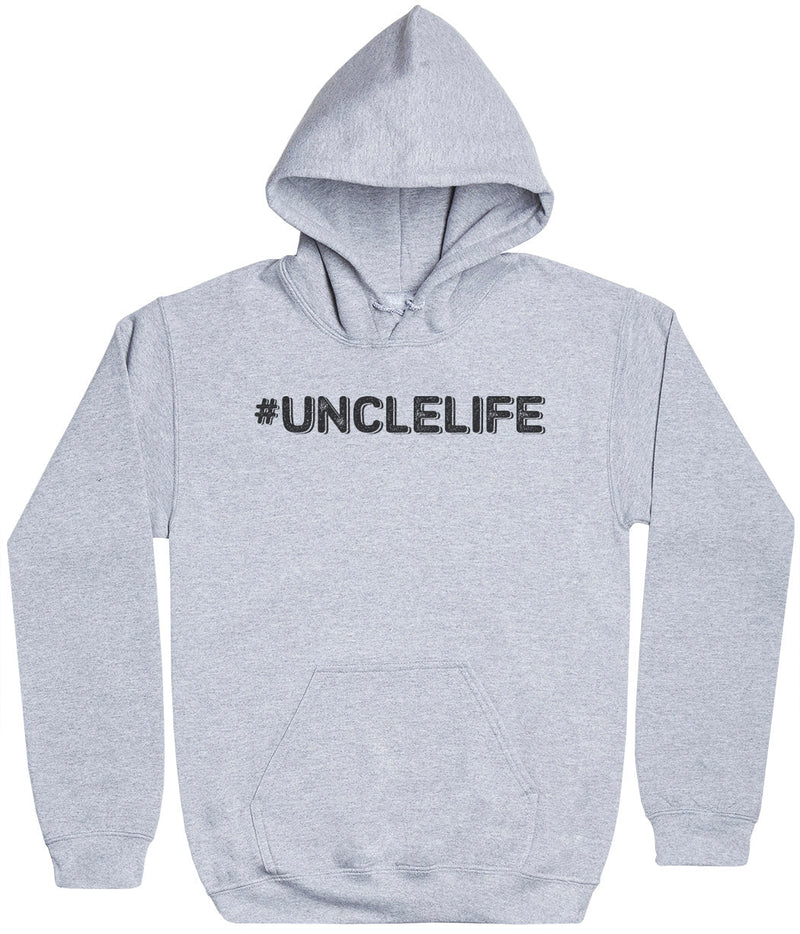 # Uncle Life - Black - Mens Hoodie (6574687748145)