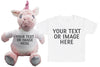 PERSONALISED Your Text Or Photo  - Matching Unicorn Teddy & Baby Kids T-Shirt
