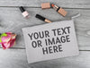 PERSONALISED Your Own Text or Name - Canvas Accessory Make Up & Purse Pouch