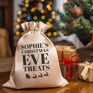 Personalised Name Christmas Eve Treats - Christmas Santa Sack