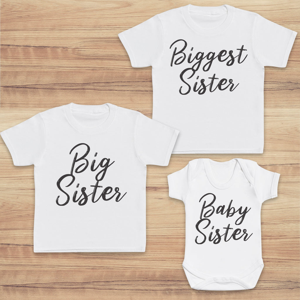 Biggest, Big & Baby Sister - Matching Sisters Set - Matching Sets - 0M upto 14 years - (Sold Separately)