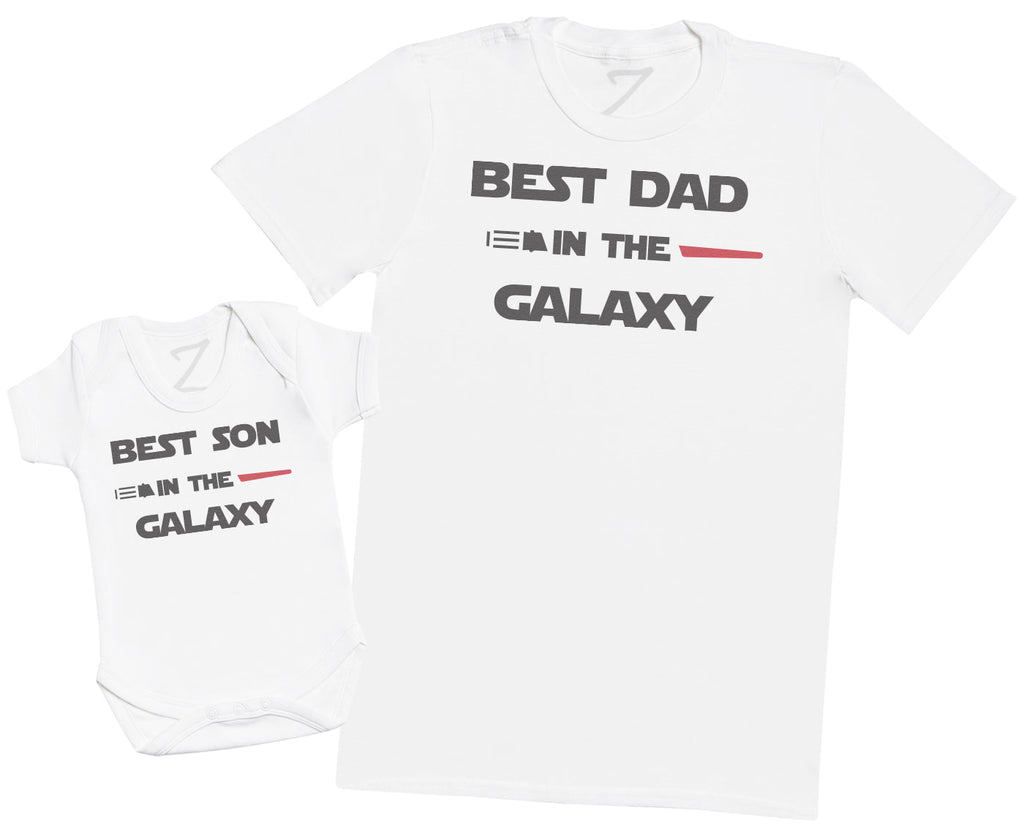 Best Dad And Son In The Galaxy - Mens T Shirt & Baby Bodysuit (1906860851249)