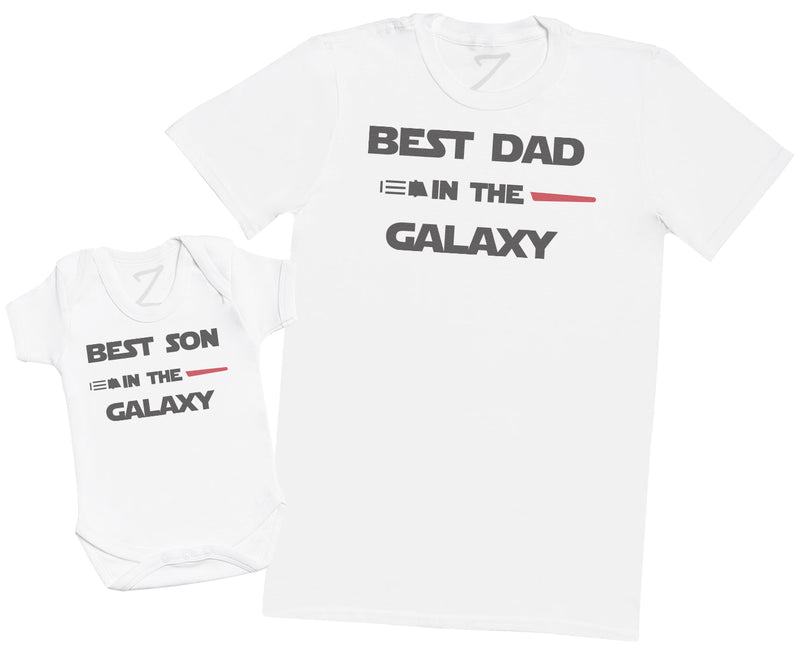 Best Dad And Son In The Galaxy - Mens T Shirt & Baby Bodysuit - (Sold Separately)