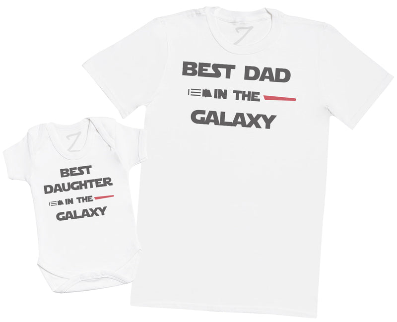 Best Daughter And Dad In The Galaxy - Mens T Shirt & Baby Bodysuit - (Sold Separately)