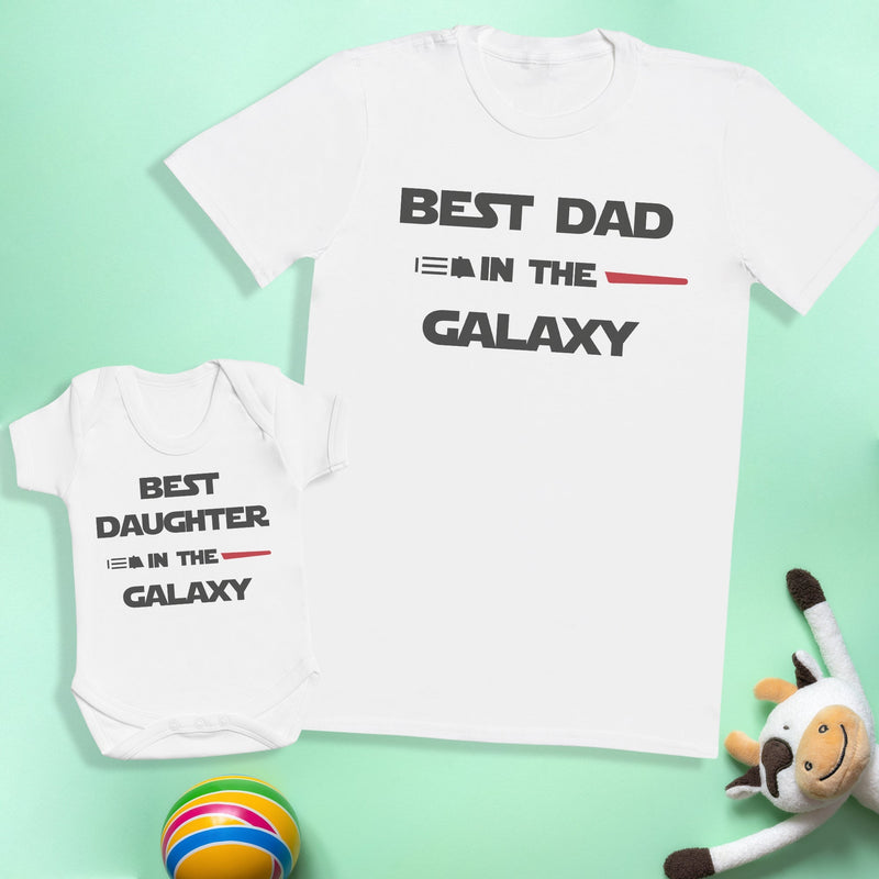 Best Daughter And Dad In The Galaxy - Mens T Shirt & Baby Bodysuit - (Sold Separately)