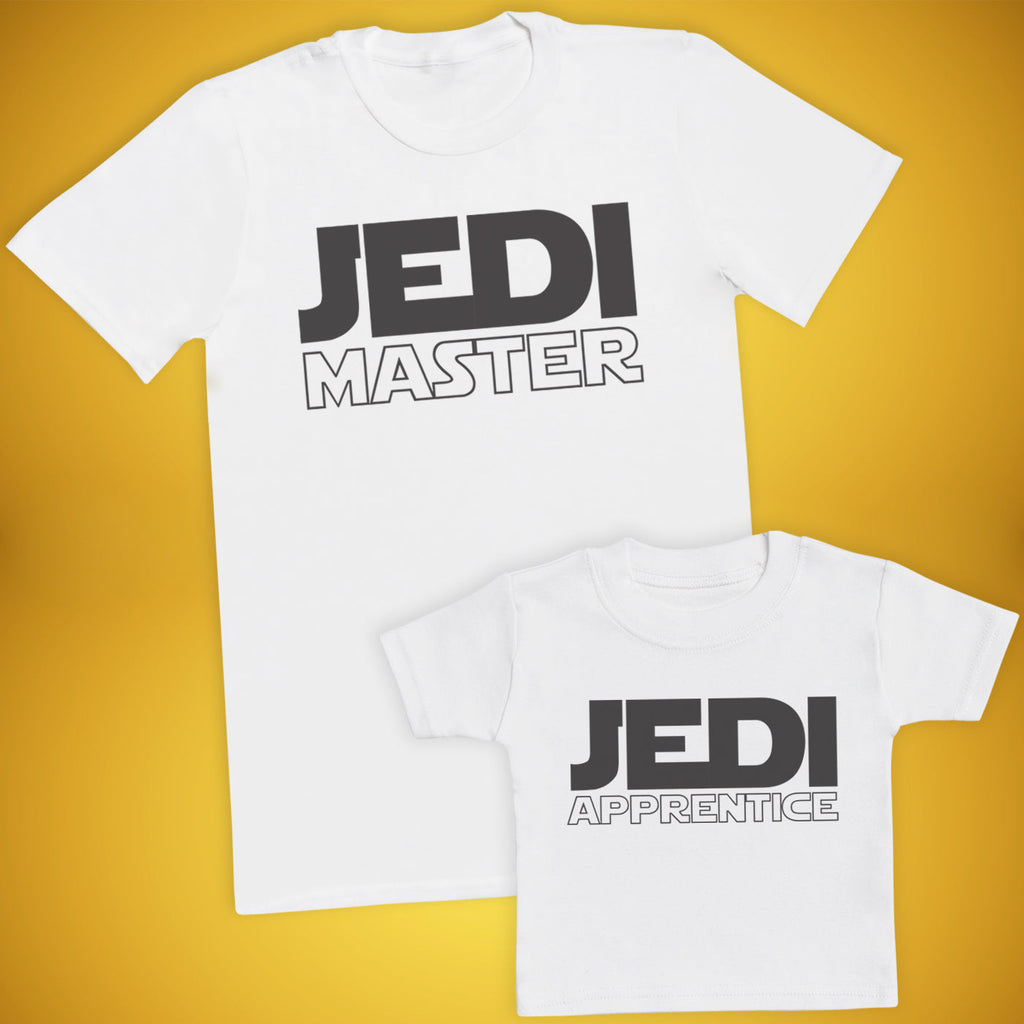 Jedi Master & Jedi Apprentice - Dad / Mum T-Shirt & Kid's T-Shirt - (Sold Separately)